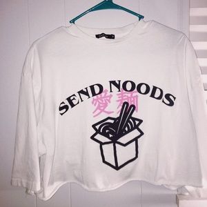Send Noods cropped tee